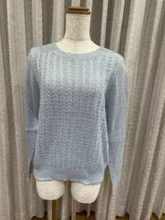 新品・未使用【earth music &ecology】ライトブルー長袖セーター