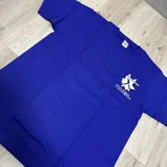 HUBL プリント Tシャツ ブルー XL