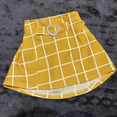 チェック柄スカート マスタード