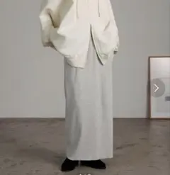 LOWRYS FARM ニットスカート グレー