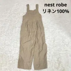 美品✨nest robeネストローブ リネンタックサロペット オーバーオール　Ｆのサムネイル