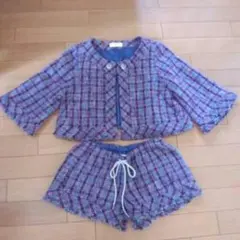 リッチ ツイード ジャケット パンツ セットアップ