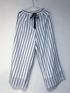 新品 elvence-deux ストライプ ワイドパンツ