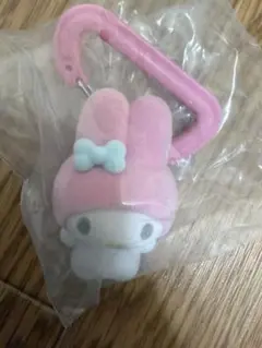マイメロディ カラビナ付きフロッキーマスコット