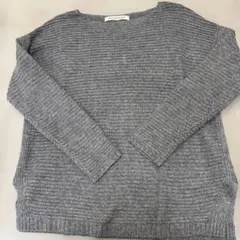 【GREEN LABEL RELAXING 】グレー 長袖ニットセーター