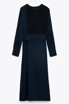 【新品タグ付】 ZARA 異素材 ロングワンピース