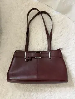 バーガンディ ショルダーバッグ