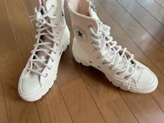 コンバース ハイカットスニーカー 外側ジッパー23.5cm