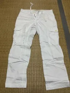 ホワイト カーゴパンツ サイズM