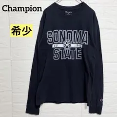 【Champion】ソノマ州立大学 カレッジロゴ ロンT ネイビー 【S】希少のサムネイル