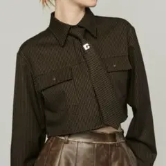 EMODA タイクロップシャツトップ ブラウン