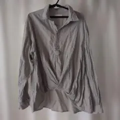 earth music&ecology 長袖シャツ グレージュ サイズF