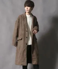 オーバーサイズ シャギーウール チェスターコート