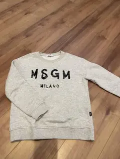 値下げ！！1900円スタート　激安　美品　MSGM グレー ロゴ トレーナー