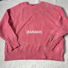 美品】ジーナシス　JEANASIS スウェット　ピンク　ペイント　古着加工　派手