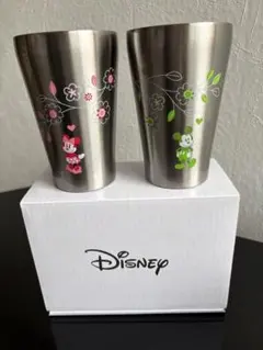新品未使用品、ディズニー【ミッキーマウス＆ミニーマウス】ペアステンレスタンブラー
