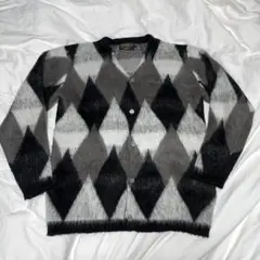 UNIVERD72 カーディガン　カードコバーン　アーガイル モヘアタッチ 起毛
