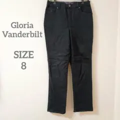 ジーンズ ブラック カジュアルパンツ サイズ8 大きめ 黒　シンプル