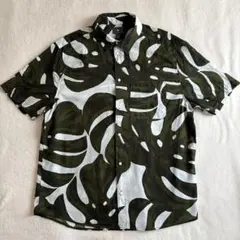 H&M モンステラ柄 半袖シャツ　アロハシャツ　Lサイズのサムネイル