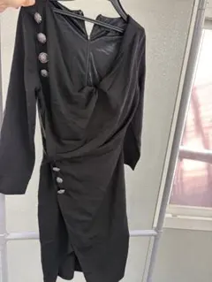 Riage 黒 ドレープデザイン ナイトドレス サイズ7