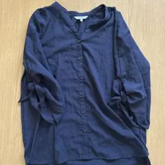 m.f.editorial ネイビー シャツ Mサイズ