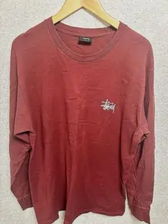 【美品】STUSSY ロンT バーガンディ レッド 古着 Y2Kのサムネイル