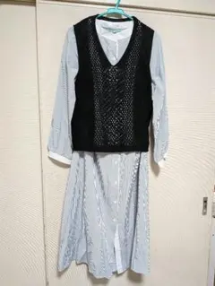 シャツワンピース　ロングワンピース　マキシ丈ワンピース
