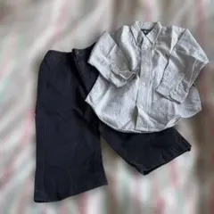 Ralph Lauren 長袖シャツと黒パンツセット 24M