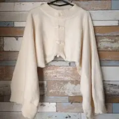 ジュノアJUNOAH　長袖ニット　セーター　ホワイト　変形