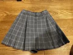 グレー系チェック プリーツキュロット 120cm