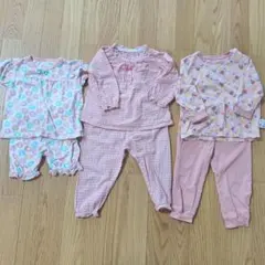 ベビー服 子供服 パジャマ 90 女の子 西松屋 ユニクロ 中古 ピンク