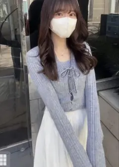 GRL レースアップトップス×キャミニットアンサンブル[mb1577]