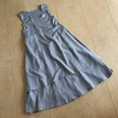 美品✨ ベージュカーキ フレアワンピース（ハンドメイド）