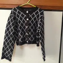 ダイヤモンド柄 ニット