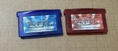 ポケットモンスター ルビー サファイア GBA ソフト2本セット 動作確認済みb