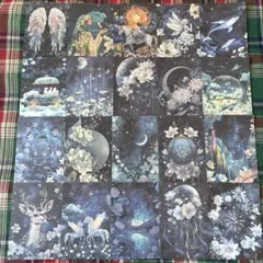 コラージュ　青　ペーパー　20枚　セット　まとめ　素材　日記　紙もの　おすそ分け