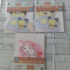 一番くじポケピースおさいほう道具 ステッカーセット 3枚入り×3