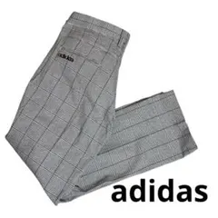 【美品】adidas 千鳥格子チェック柄 ストレートゴルフパンツ