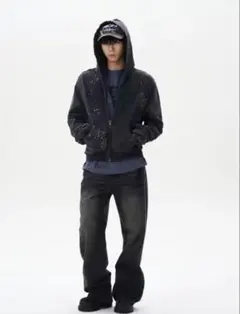 黒 パーカー 無地