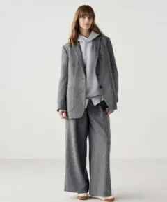 UNIQLO Cオーバーサイズジャケット＆タックワイドパンツ セット ユニクロ C セットアップ オーバーサイズジャケット タック