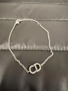 【美品】DIORシルバーリンクチェーンブレスレット