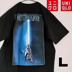 ユニクロ　スターウォーズ　ビッグプリント　半袖　Tシャツ　黒　L　メンズ