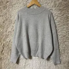 bming BEAMS グレー ハイネック ニットセーター 長袖