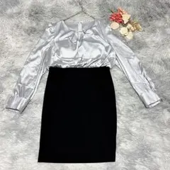 dazzy store デイジーストア（L）長袖 ドッキングワンピース ひざ丈のサムネイル
