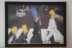 ザ・シンプソンズ　ビートルズ　ポスター　額付き
