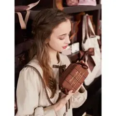 Maison de FLEUR Chocolateチェックポーチ