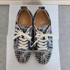 Christian Louboutin スタッズスニーカー ネイビー42 1/2