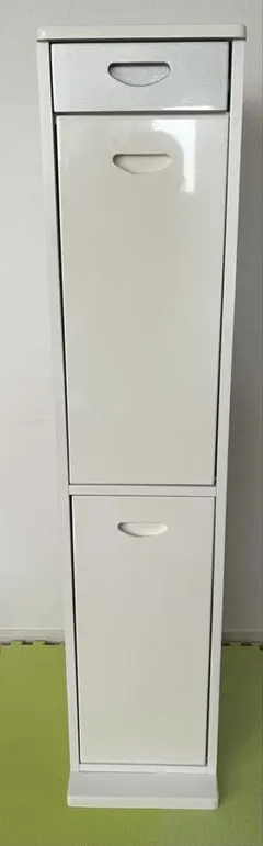 分別用ゴミ箱　縦2段　隙間収納　鏡面仕上げ　引き出し付き