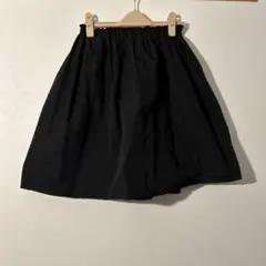 黒 フレアスカート ひざ丈のサムネイル