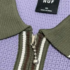 ホ*猫様 人気！HUFハフ ハーフジップニットカットソー 重ね着にも最適！ XLのサムネイル